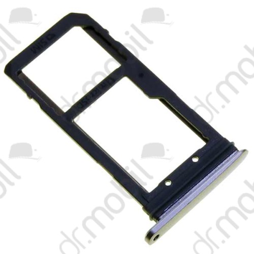 SIM tálca / tartó Samsung SM-G950 Galaxy S8 sim és memória kártya tartó fekete