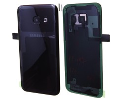 Akkufedél Samsung Galaxy A3 (2017) SM-A320F hátlap fekete kamera lencsével