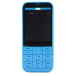Előlap Nokia 225 komplett ház előlap + akkufedél billentyűzet kék (utángyártott)