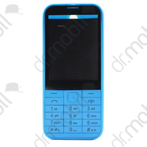 Előlap Nokia 225 komplett ház előlap + akkufedél billentyűzet kék (utángyártott)