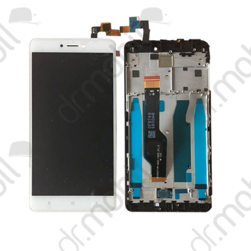 LCD kijelző Xiaomi Redmi Note 4X, Note 4 Global Version (érintőpanel, átvezető fóliával, kerettel) fehér