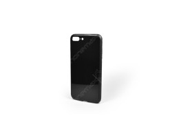 Tok telefonvédő Apple iPhone 7 / 8 üveg hátlap szilikon keret fekete 