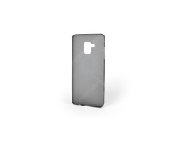 Telefonvédő gumi / szilikon Samsung SM-A530 Galaxy A8 (2018) (fényes keret) átlátszó füstszínű