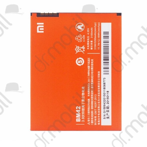 Akkumulátor Xiaomi Redmi Note 3100mAh Li-iON (BM42)