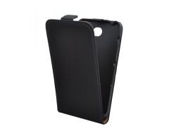 Tok álló bőr Sony Xperia E4 (E2105) (ultra slim design, rejtett mágneses zár) flip fekete