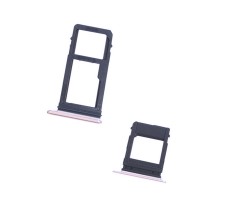 SIM tálca / tartó Samsung SM-A520 Galaxy A5 (2017) DUAL sim és memória kártya tartó rózsaszín