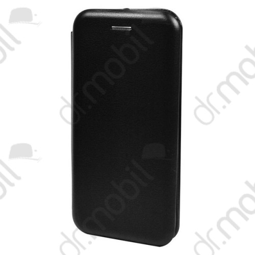 Tok álló ívelt Apple iPhone X (flip, rejtett mágneses zár, oldalra nyíló, bankkártya tartó) fekete