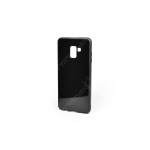 Tok telefonvédő Samsung SM-A730 Galaxy A8 Plus (2018) üveg hátlap szilikon keret fekete 