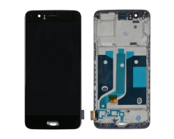 Kijelző OnePlus 5 (A5000) (lcd, érintőpanel, átvezető fóliával, kerettel) fekete
