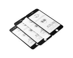 Képernyővédő üveg fólia 5D, Xiaomi Mi 8 Lite (1 db-os, 5D full glue, íves, teljes felületén tapad, edzett üveg, karcálló, 9H) fekete