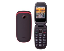 Mobiltelefon készülék Maxcom MM818BB piros-fekete extra nagy gombokkal