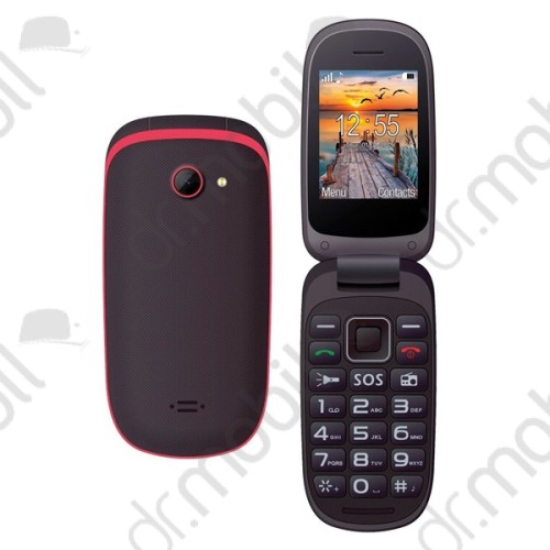 Mobiltelefon készülék Maxcom MM818BB piros-fekete extra nagy gombokkal