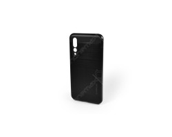 Tok telefonvédő Huawei P20 Pro Verge fekete hibrid gumi - műanyag 