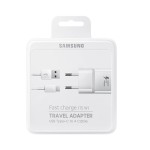 Hálózati töltő adapter + adatkábel Samsung EP-TA20EWE gyors töltő (Fast Charge) 15W (micro USB) fehér 