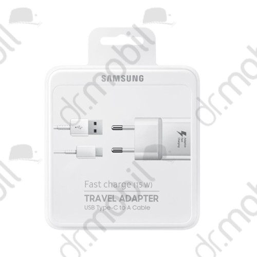 Hálózati töltő adapter + adatkábel Samsung EP-TA20EWE gyors töltő (Fast Charge) 15W (micro USB) fehér 