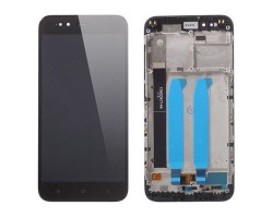 LCD kijelző Xiaomi Mi A1, Mi 5x (érintőpanel, átvezető fóliával, kerettel) fekete