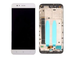 LCD kijelző Xiaomi Mi A1, Mi 5x (érintőpanel, átvezető fóliával, kerettel) fehér