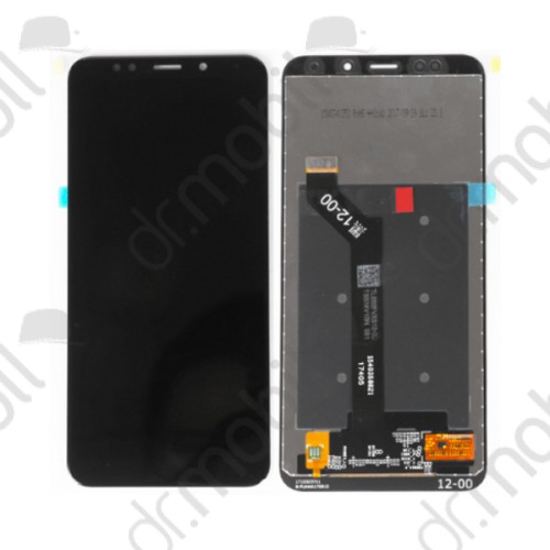 LCD kijelző Xiaomi Redmi 5 Plus (érintőpanel, átvezető fóliával) fekete