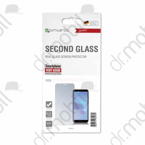 Képernyővédő edzett üveg fólia OnePlus 6T, 4smarts Second Glass TEMPERED GLASS