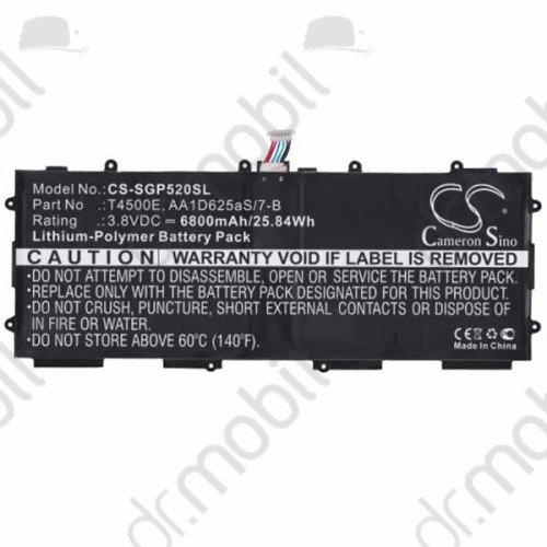 Akkumulátor Samsung Galaxy Tab3 10.1 (P5200,P5210) 6800 mAh Li-Polymer (belső akku, beépítése szakértelmet igényel! T4500E kompatibilis)