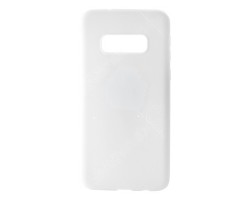 Telefonvédő gumi / szilikon Samsung Galaxy S10e (SM-G970) matt fehér átlátszó