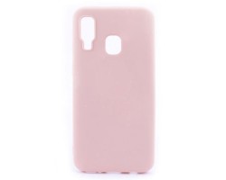 Tok telefonvédő TJ Samsung Galaxy A40 (SM-A405F) gumis TPU tok rózsaszín