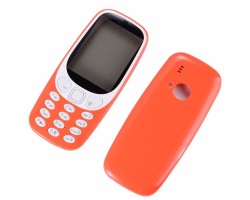 Előlap Nokia 3310 (2017) komplett ház előlap + akkufedél billentyűzet piros (utángyártott)