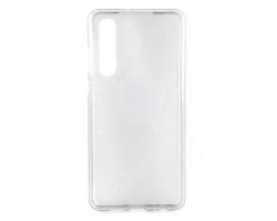 Telefonvédő gumi / szilikon Huawei P30 matt fehér fényes keret