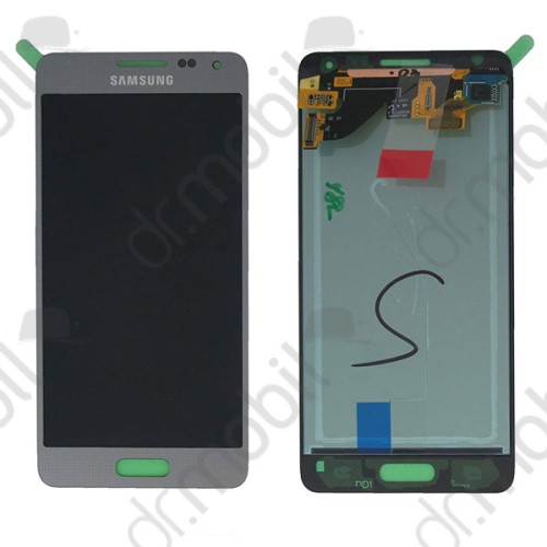 Előlap Samsung Galaxy Alpha (SM-G850) éintő + LCD kijelző (érintőkijelző) GH97-16386E ezüst (rendelésre)