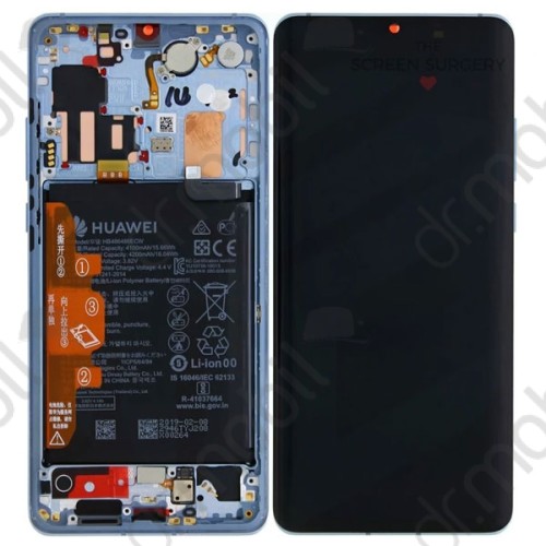 Előlap Huawei P30 Pro, éintő + LCD kijelző + akkumulátor (érintőkijelző) 02352PBT fekete 