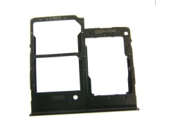 SIM tálca / tartó Samsung Galaxy A20e (SM-A202F) memória kártya tartó fekete GH98-44377A