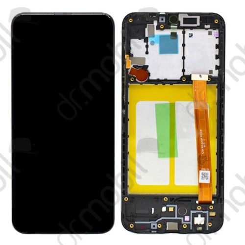 Kijelző érintőpanel LCD Samsung Galaxy A20e (SM-A202F) GH8220186A  fekete komplett kerettel