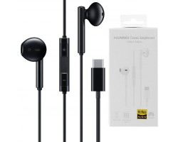 Fülhallgató vezetékes Huawei CM33 (Type-C, mikrofon, felvevő gomb, hangerőszabályzó) fekete stereo headset