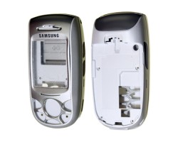 Előlap Samsung SGH-E800 komplett ház fehér-ezüst