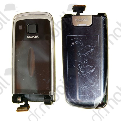 Előlap felső rész Nokia 6600 Fold LCD, átvezető fólai fekete