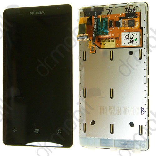LCD kijelző komplett panel Nokia Lumina 800 (kerettel, érintőpanellel) 8002365